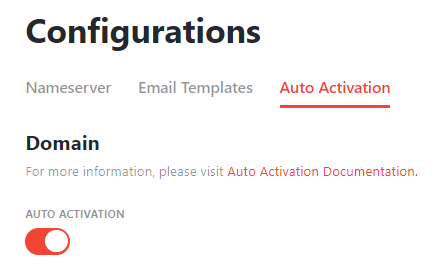 Enable Auto Activation