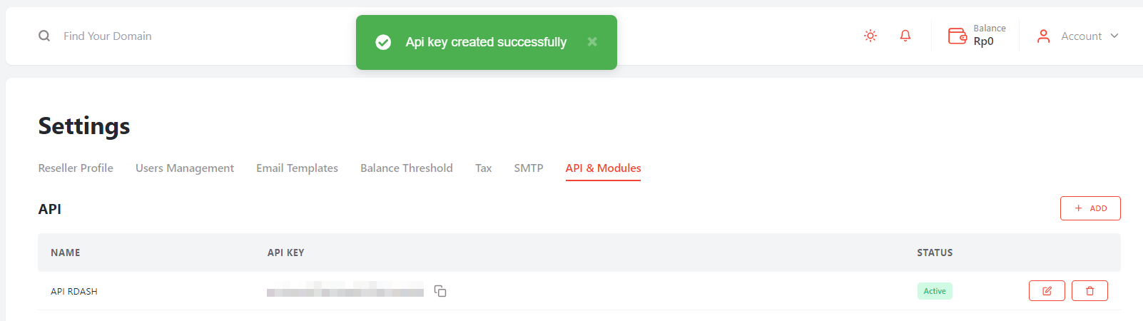 API Key